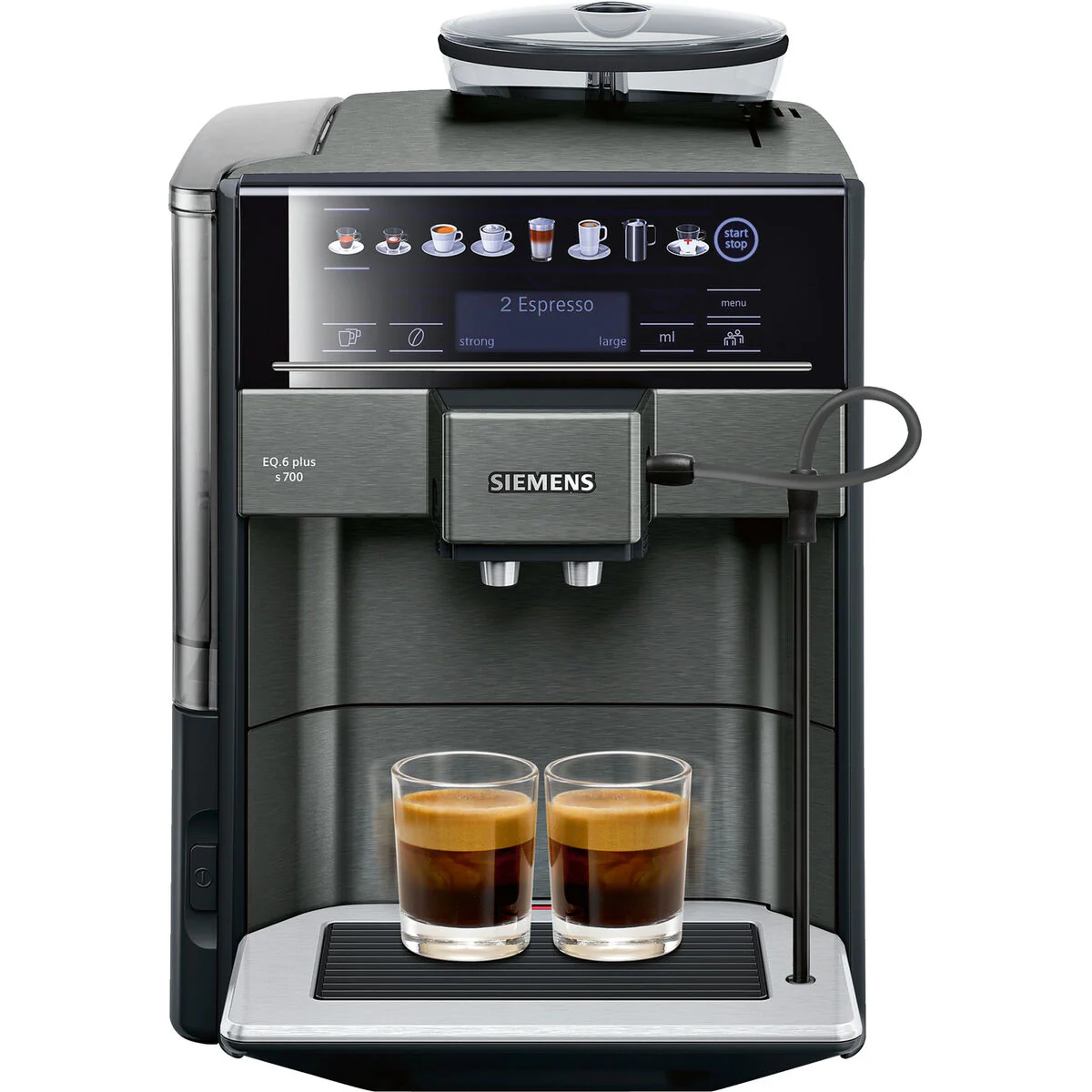 Superautomatisk kaffebryggare Siemens AG TE657319RW Svart Grå 1500 W 2 Csészék 1,7 L