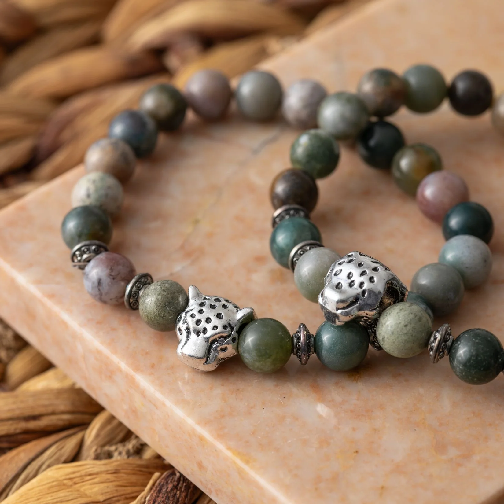 Balans Armband - Indian Agaat - Luipaard - Controle