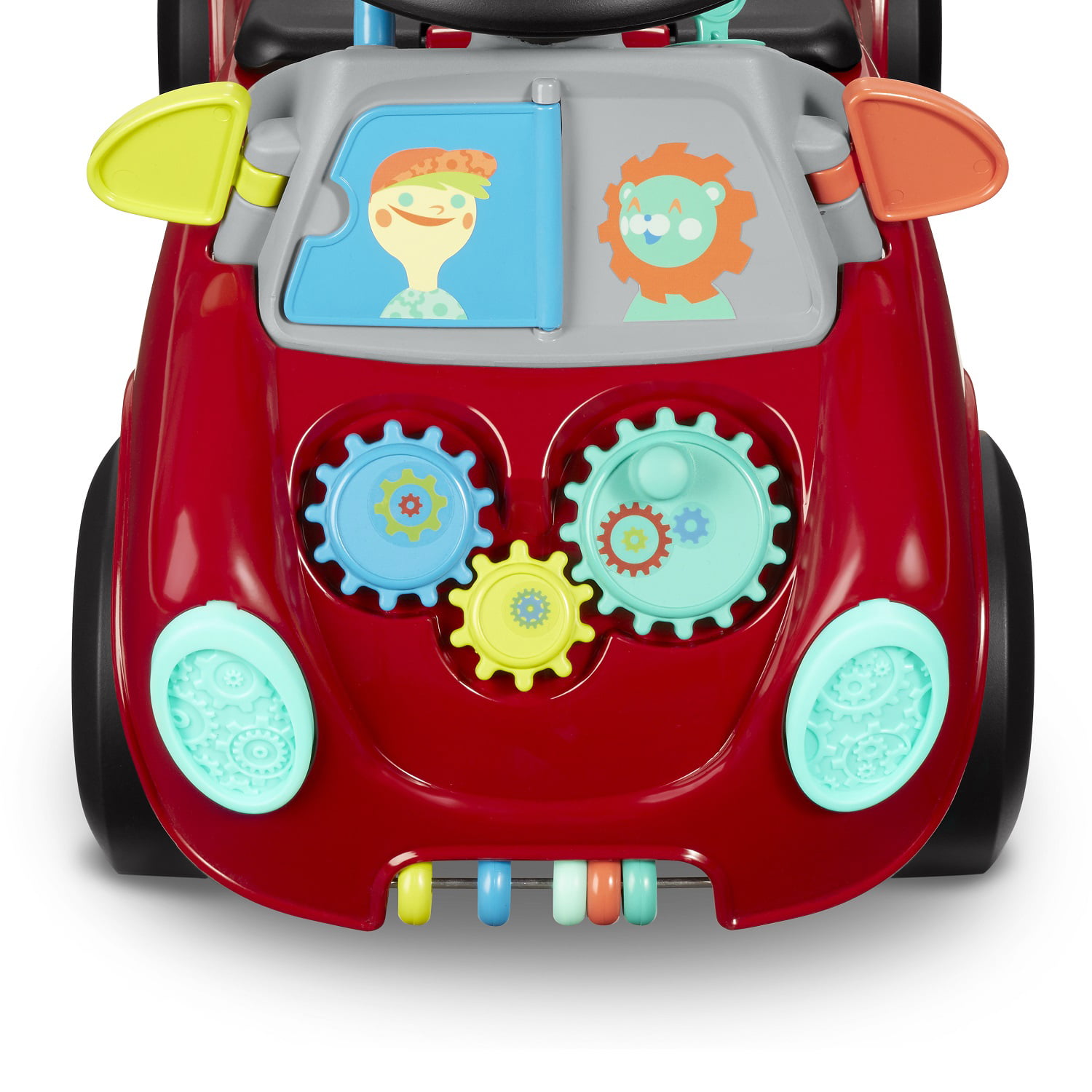 , Busy Buggy, Ride-on and Push Walker, Red