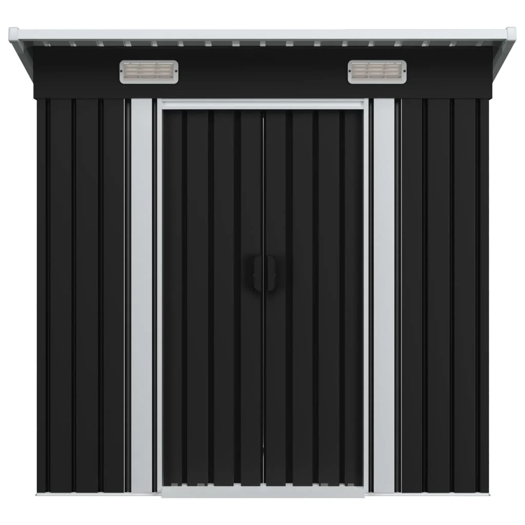 2025 Cobertizo para jardín de acero gris antracita v6684