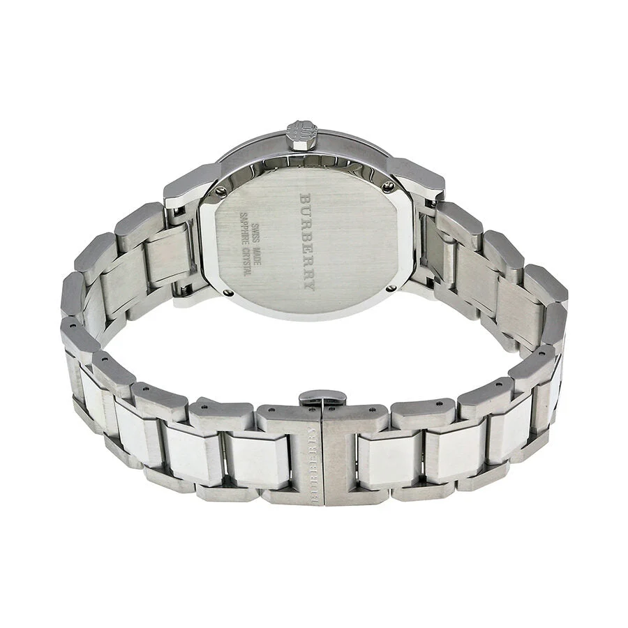 Burberry Blue Check Stamped Dial Stainless Steel Men's Watch BU9031