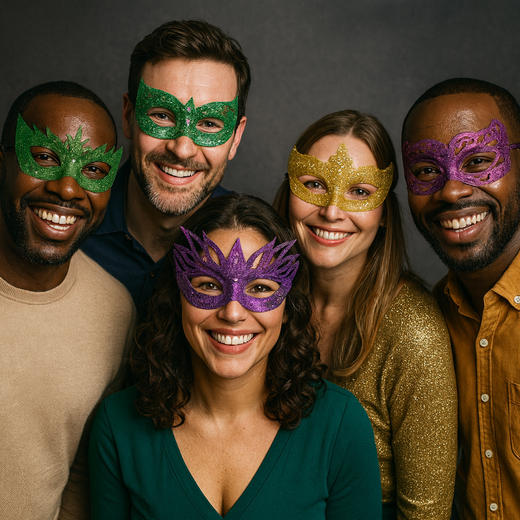 Mardi Gras Masks Assorted 12 PACK 9227