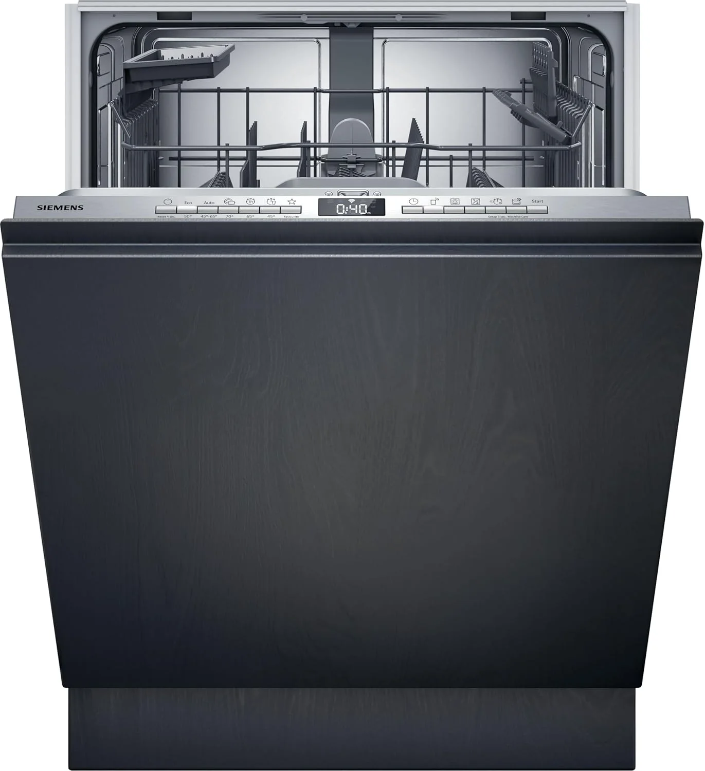Siemens SN63EX14VE, iQ300 Smarter Geschirrspüler, Vollintegrierte Spülmaschine mit Besteckschublade, 60 cm, Auto Türöffnung dank autoOpen dry, Besonders leise durch iQdrive-Motor, infoLight aquaStop