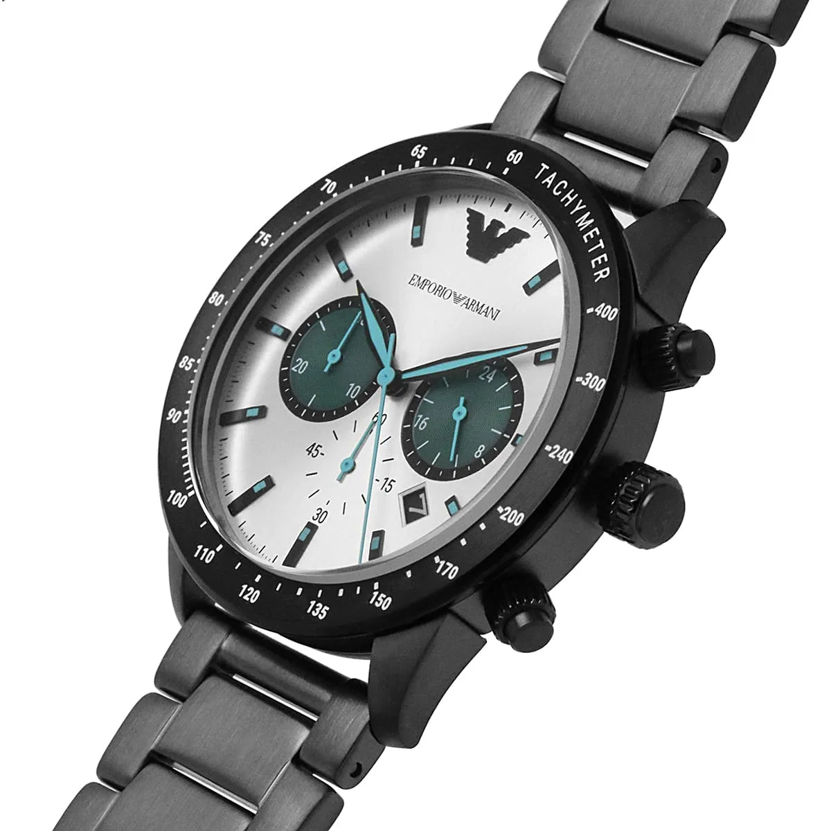 Emporio Armani Mario Chronograph Multicolor Dial Gunmetal Men's Watch - AR11471