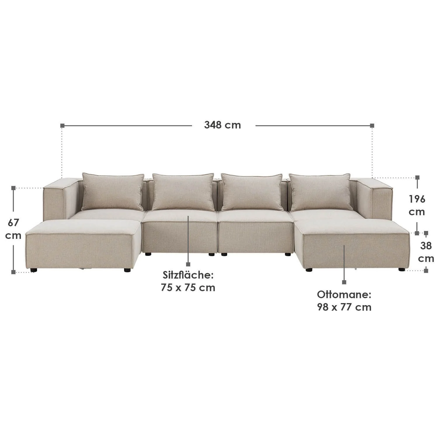 2025 Sofá modular Domas XXL – salón modulable