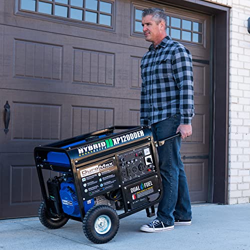 DuroMax XP12000EH Dual Fuel Generator – 12,000W Gas/Propane, 457cc 4-Stroke Engine, EPA/CARB Compliant