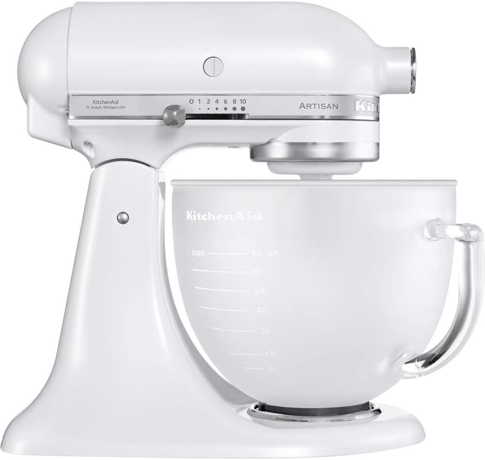 KitchenAid Küchenmaschine I Artisan I Kippbarem Food Processor I Teigknetmaschine mit 5 Zubehör | 2 Schüsseln aus Edelstahl | 4.8 L | Pistaccio