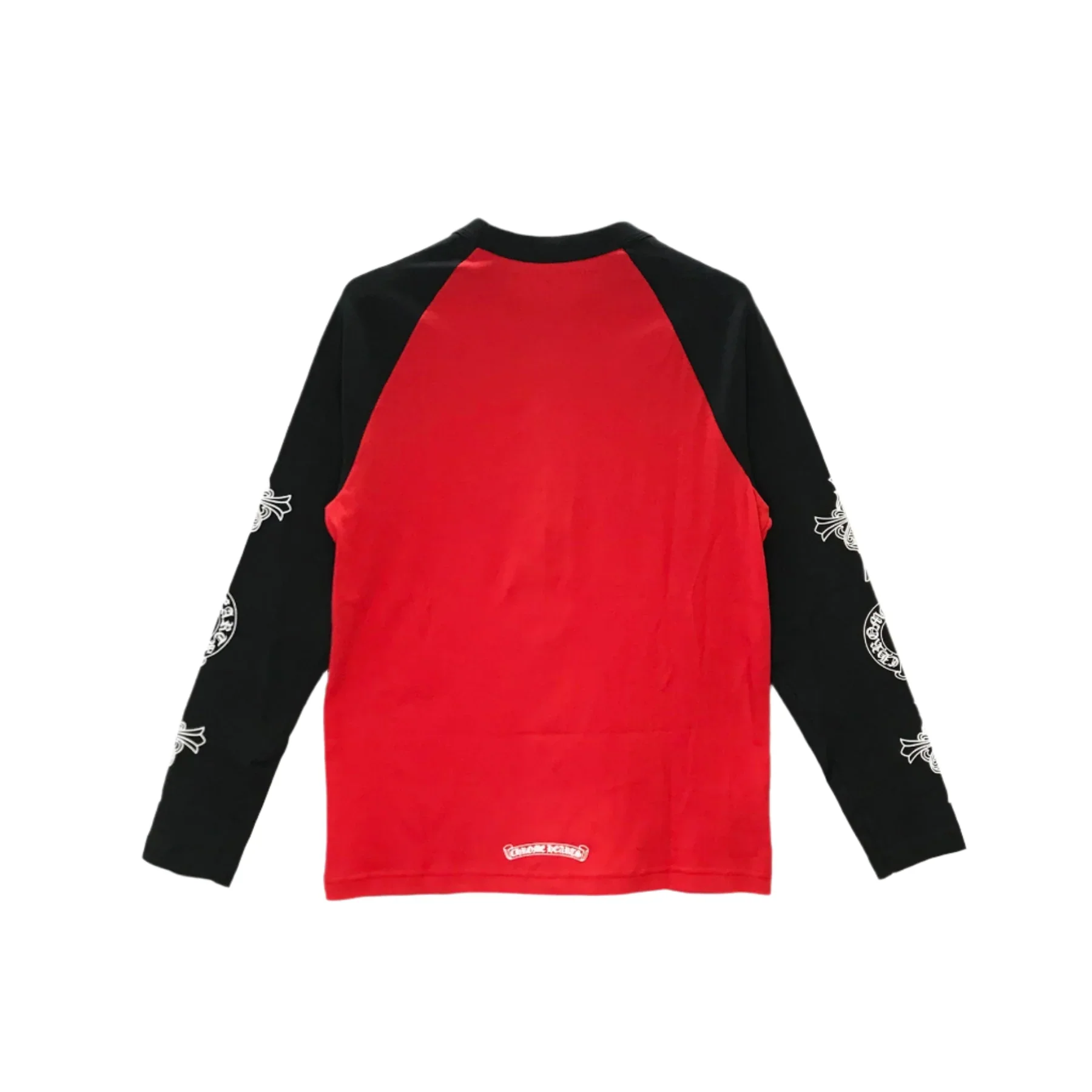 Red & Black Horseshoe Cross Logo Long Sleeve Tee