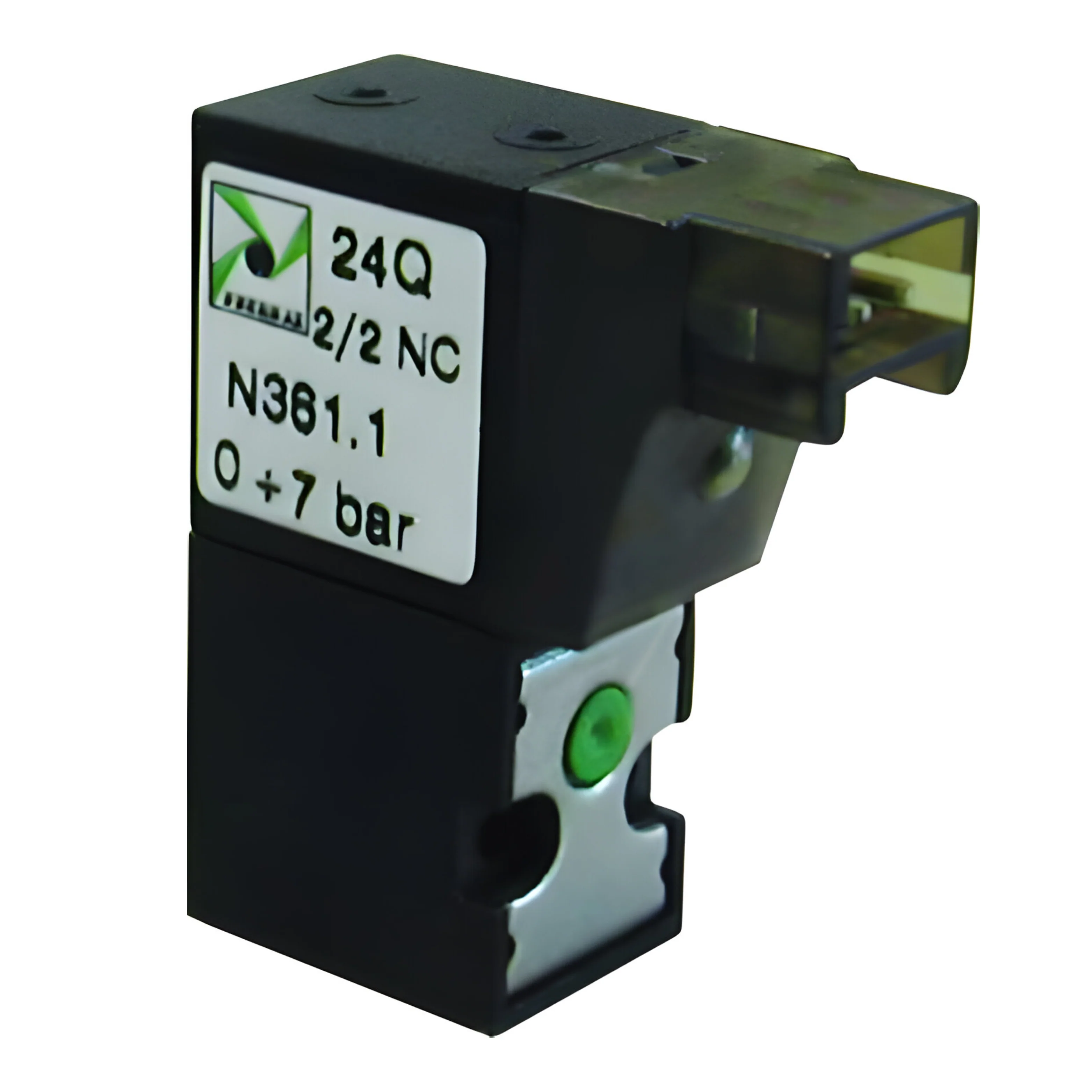 Pneumax N381.1 10mm 3/2 Solenoid 24Vdc N/O (90?�� Connector)