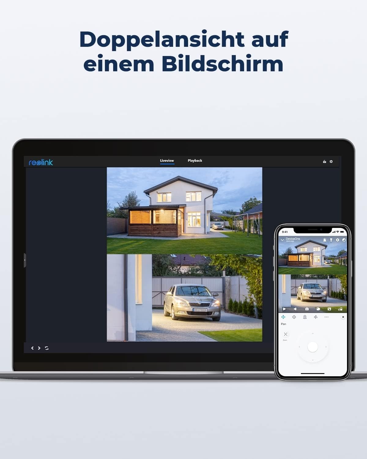 Reolink 4K PTZ Überwachungskamera Aussen Akku mit Auto-Tracking & Auto-Zoom, Dual Lens, 8MP Solar WLAN Kamera Outdoor, 2,4/5GHz WiFi, 30m Farbnachtsicht, KI-Erkennung, 360° View, TrackMix+Solarpanel