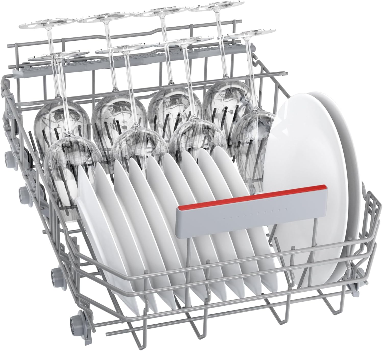 Bosch - Lavavajillas Integrable, Serie 4, 10 servicios, 45 cm de ancho, Silencioso, 3ª Cesta para Cubiertos, blanco, SPV4EMX17E