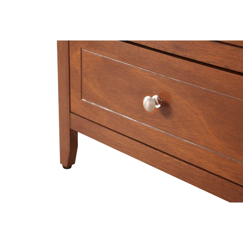Sturdy Nightstand with Real Wood Veneers and Dove-Tailed Drawers