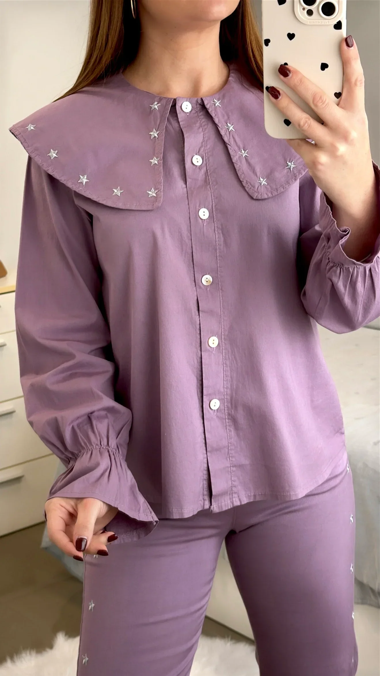 BLUSA ESTRELLAS MORADO