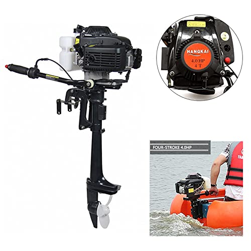 Motore per barca fuoribordo a 4 tempi 4HP Motore per barca da pesca 55CC con sistema CDI di raffreddamento ad aria per barca a vela per gommone Kayak Canoa   Rotazione dello sterzo a 360 gradi : Amazon.it: Sport e tempo libero