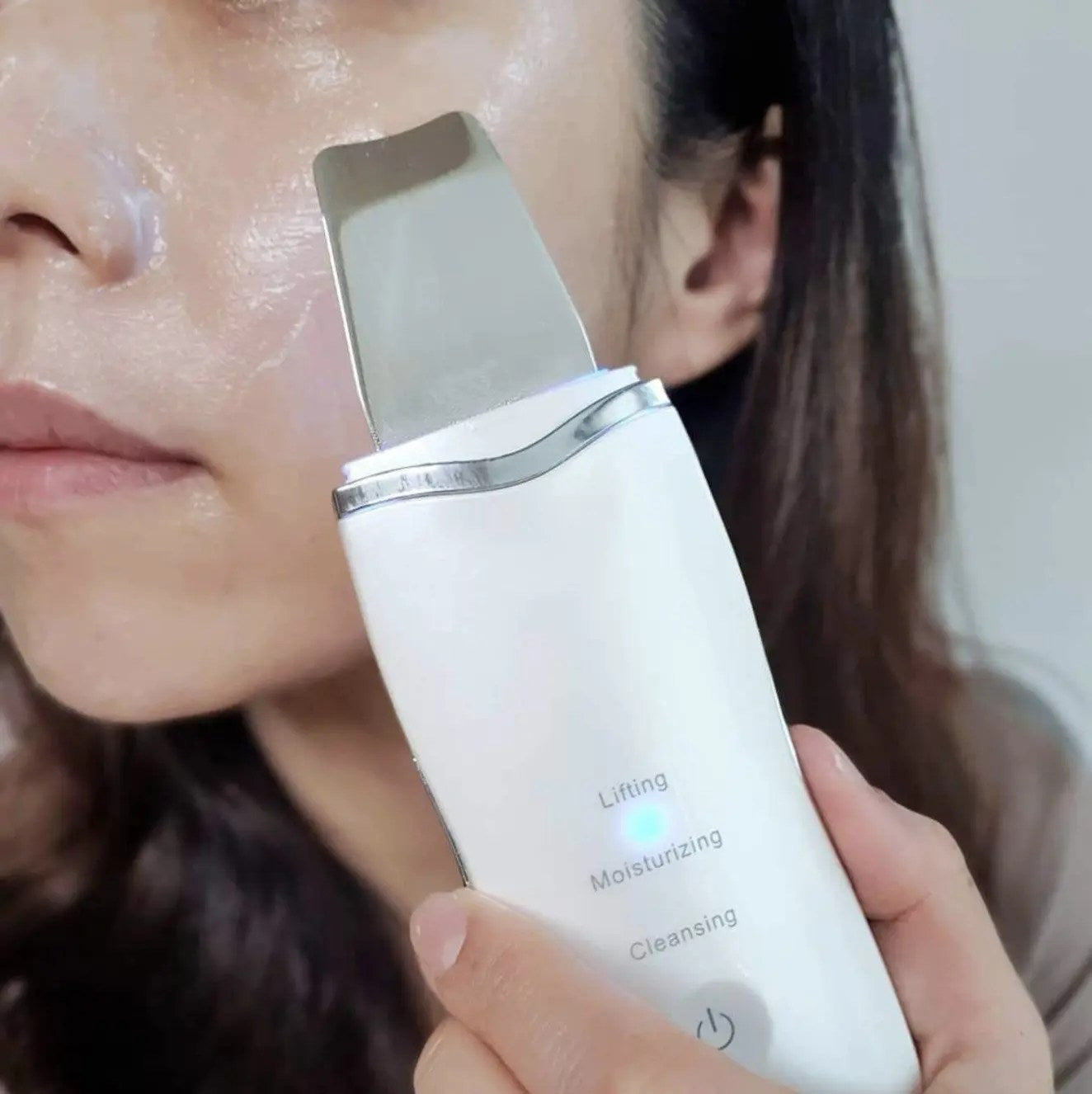 Ultrasonic Skin Scrubber Spatula Face Cleaner Scraper