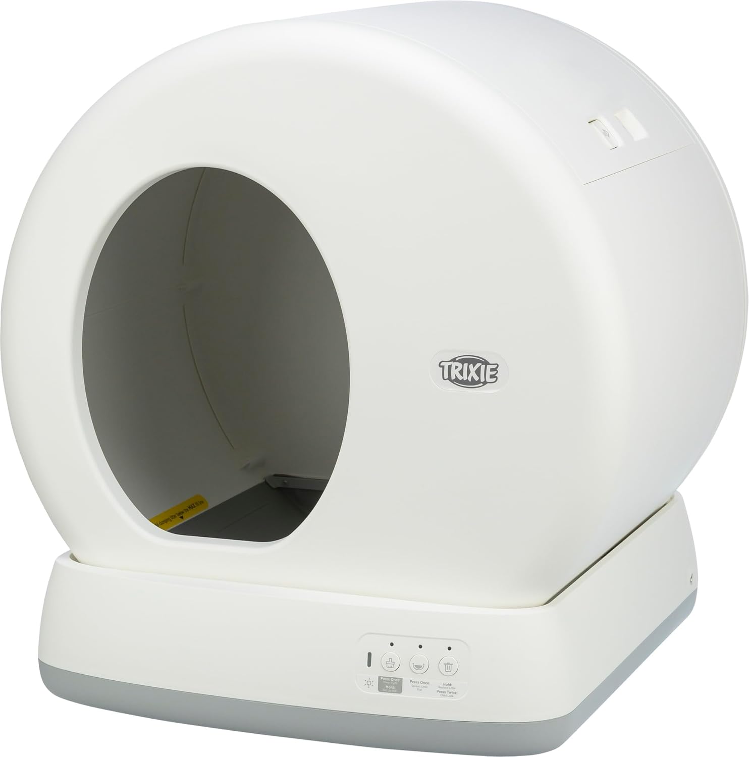 TRIXIE selbstreinigende Katzentoilette 53 x 55,5 x 52 cm – für anhaltende Sauberkeit – praktisches, elektrisches Katzenklo für Katzen ab 1,5 kg / 4 Monaten – leise & sicher - 40040