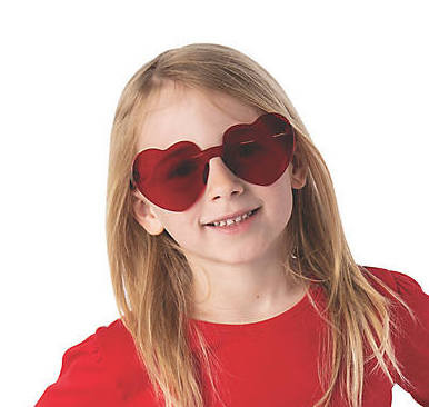 Kids Heart Glasses |  Red & Pink |  100% UV Superior Quality 380