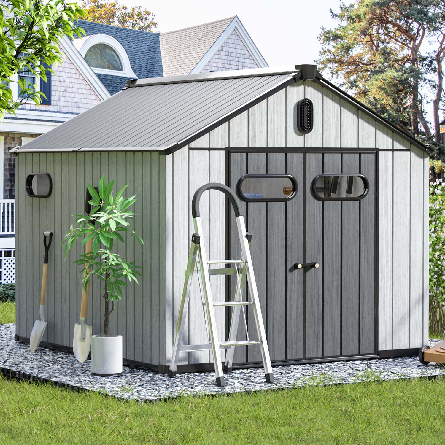 8' x 10' Polypropylene Utility Shed with Floor