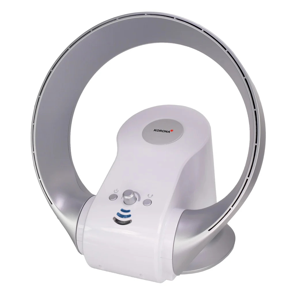 2025 Ventilador de pared y de mesa sin aspas Korona 81008, 26 W, plata y blanco