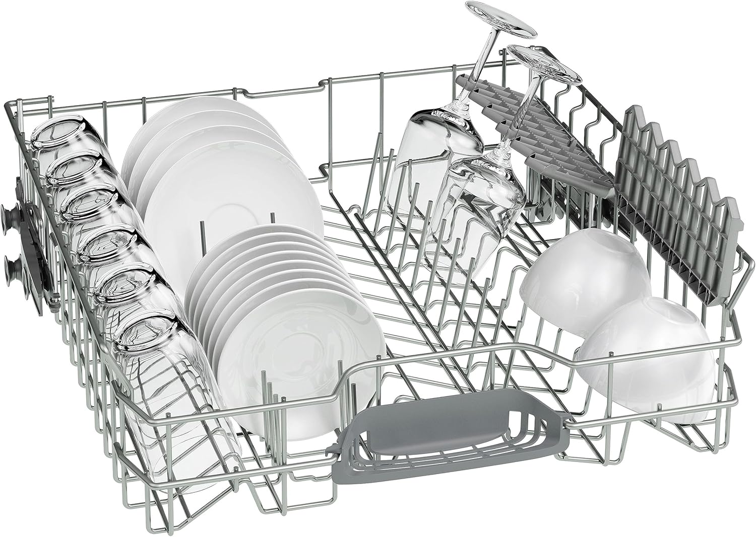 Bosch - Dishwasher Free Installation, Series 4, 60 cm. wide, 3rd tray, 14 services, Eco Silence Motor, Home Connect, Steel, SMS4HMI07E