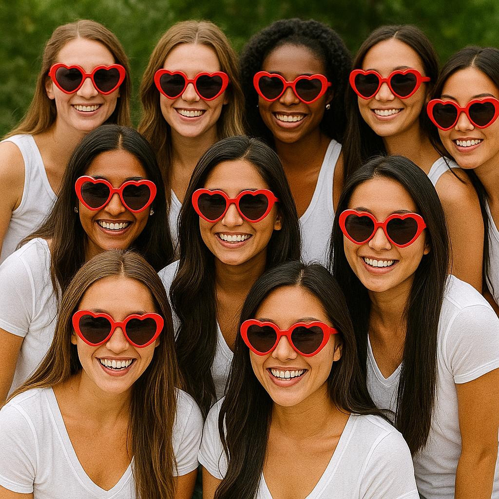 Red Heart Shape Sunglasses Bulk  Adult 100% UV Superior Quality 1015D