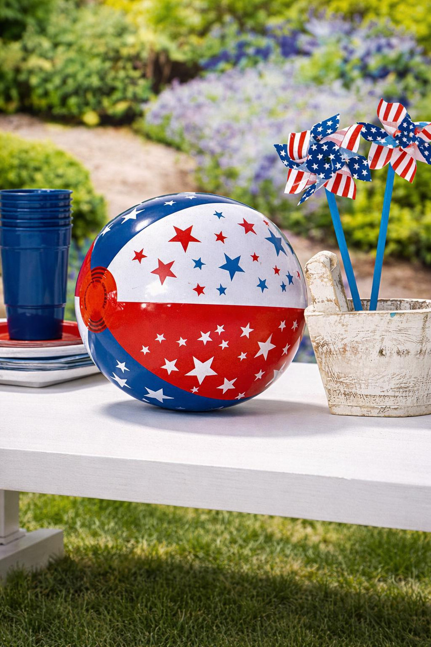 BEACH BALLS BULK PATRIOTIC 12
