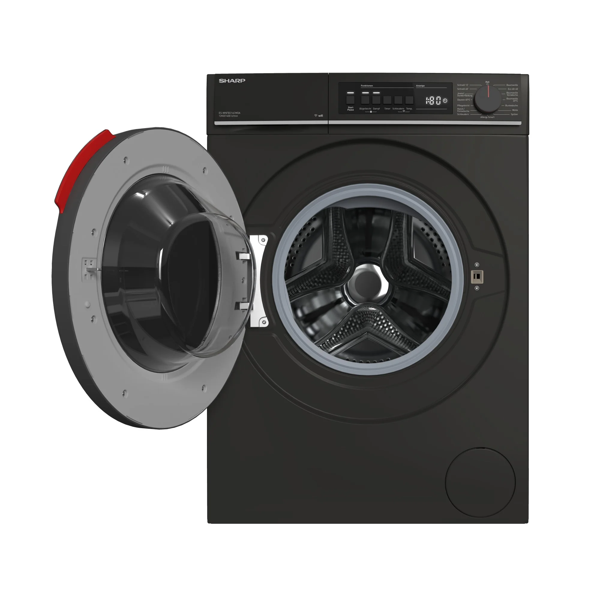 Sharp Waschmaschine 12kg ES-WNFB214CMDA-CH, A-Klasse, WiFi