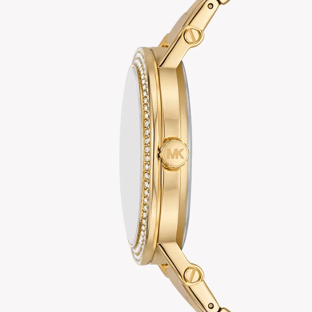 Michael Kors Slim Runway Blue Dial Gold Women's Watch - MKO1048