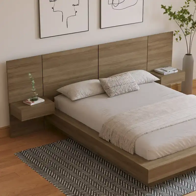 Napa 4-Piece Bedroom Set with Floating Nightstand