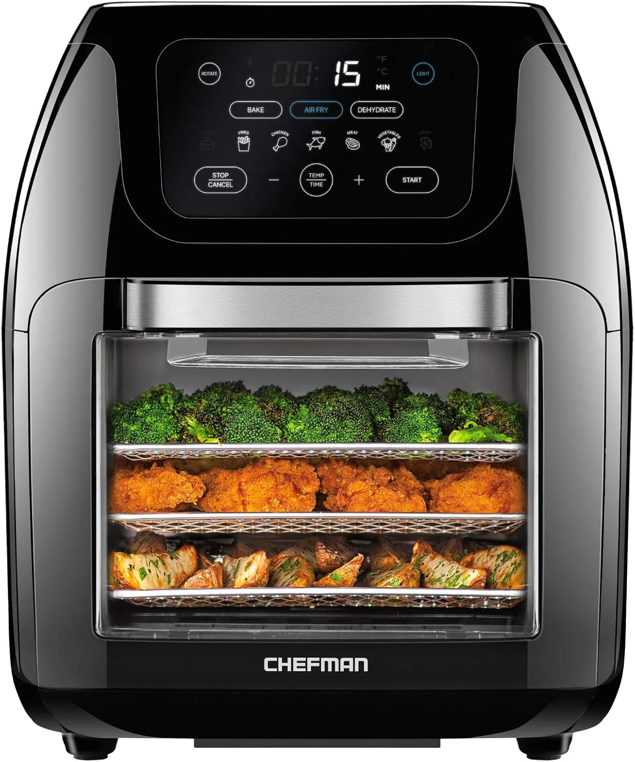 CHEFMAN Multifunctional Digital Air Fryer+ Rotisserie, Dehydrator, Convection Oven
