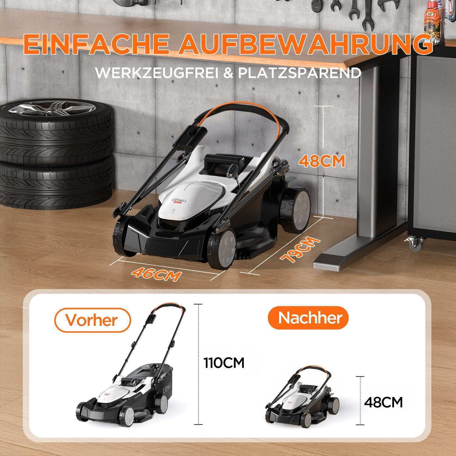 2025 Cortacésped inalámbrico U20 2 × 20V 43 cm brushless | Incluye 2 baterías de 4,0 Ah | Corte fácil hasta 500 m²