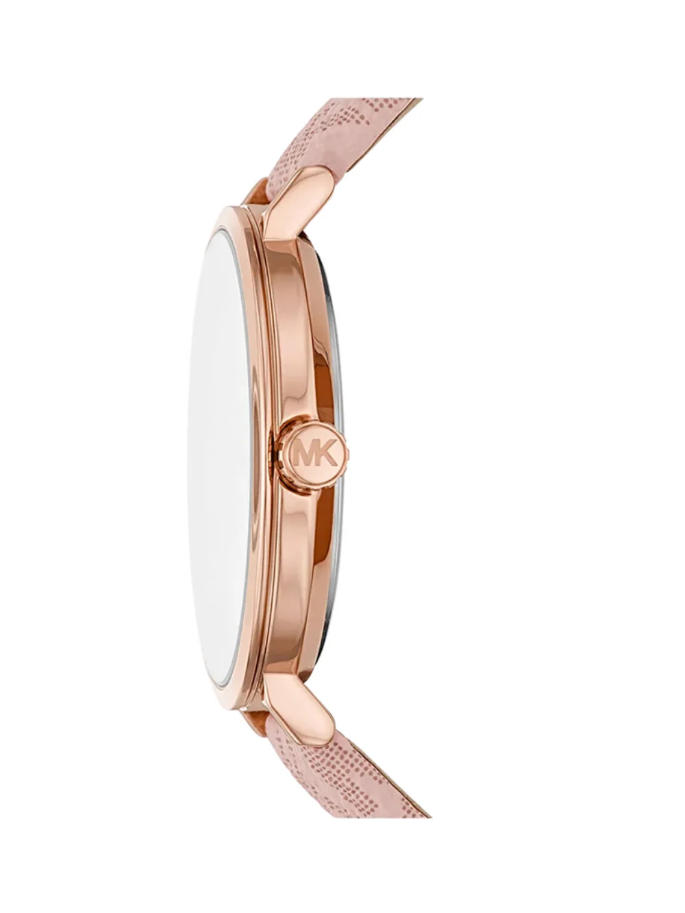 Michael Kors Addyson White Dial Ballet Pink PVC Strap Women's Watch - MK2947