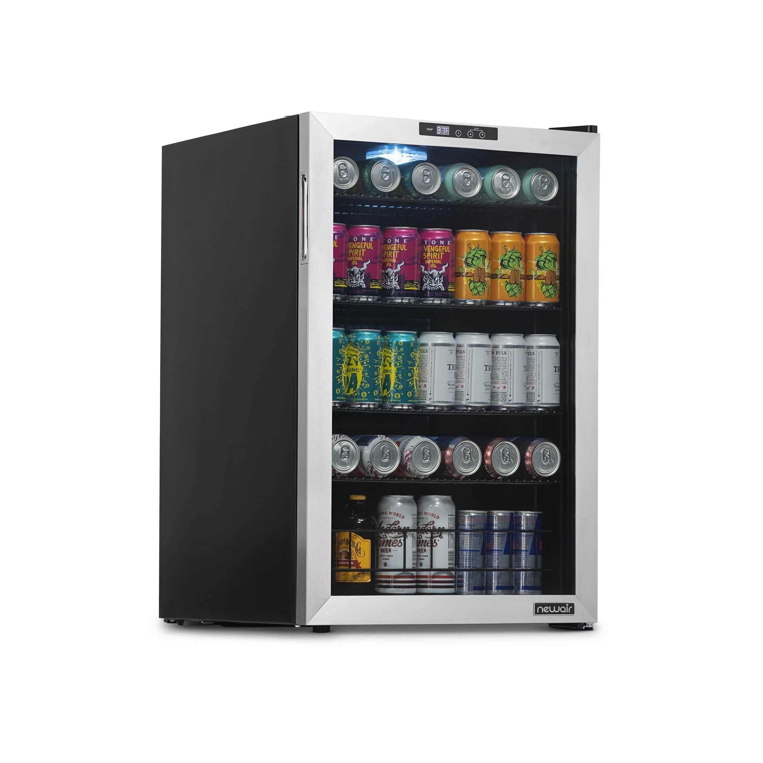 2025 Newair® Refrigerador de Bebidas Independiente en Acero Inoxidable – 160 Latas – 21,3