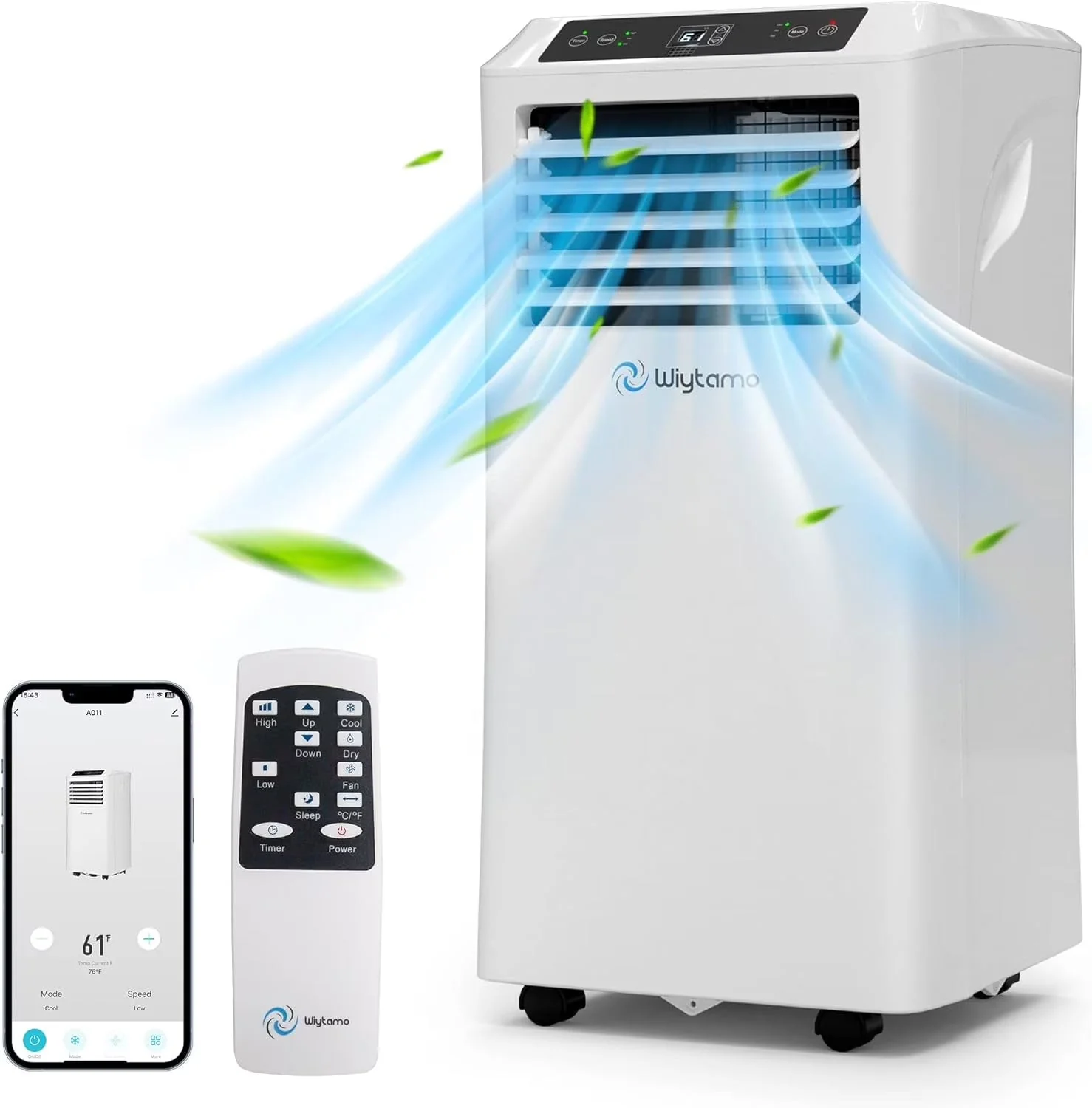 10,000 BTU Portable Air Conditioners  Smart WIFI Remote Control, 3-in-1 Portable AC Unit, Dehumidifier and Fan