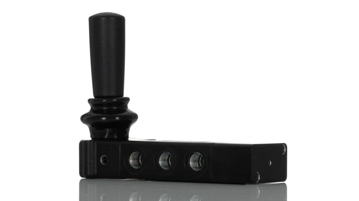 Norgren X3347702, Super X 5/3 manual valve, Black, Lever/Lever/Lever, COE, G1/8