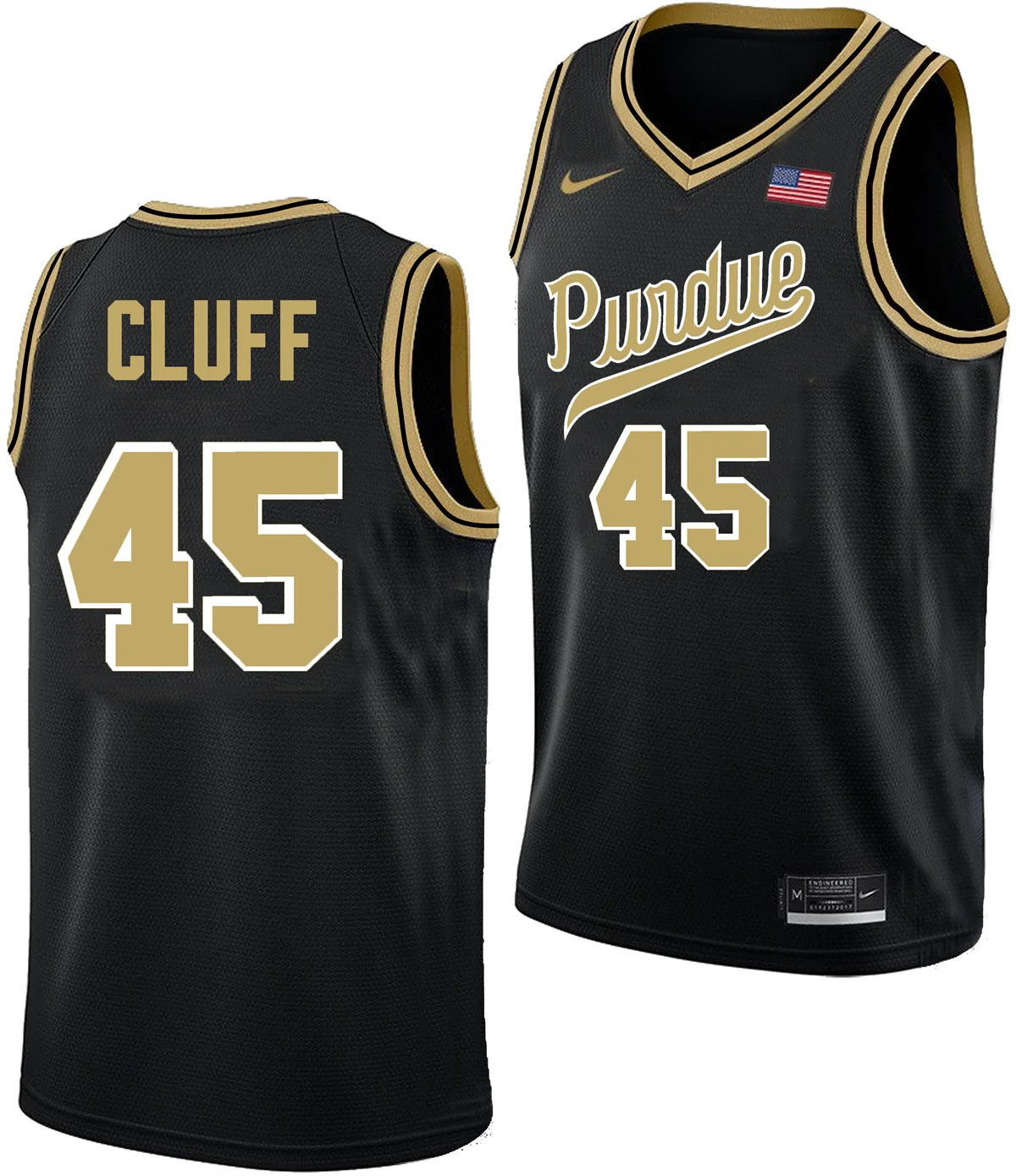 Men's #45 Oscar Cluff Purdue Boilermakers College Basketball Jersey