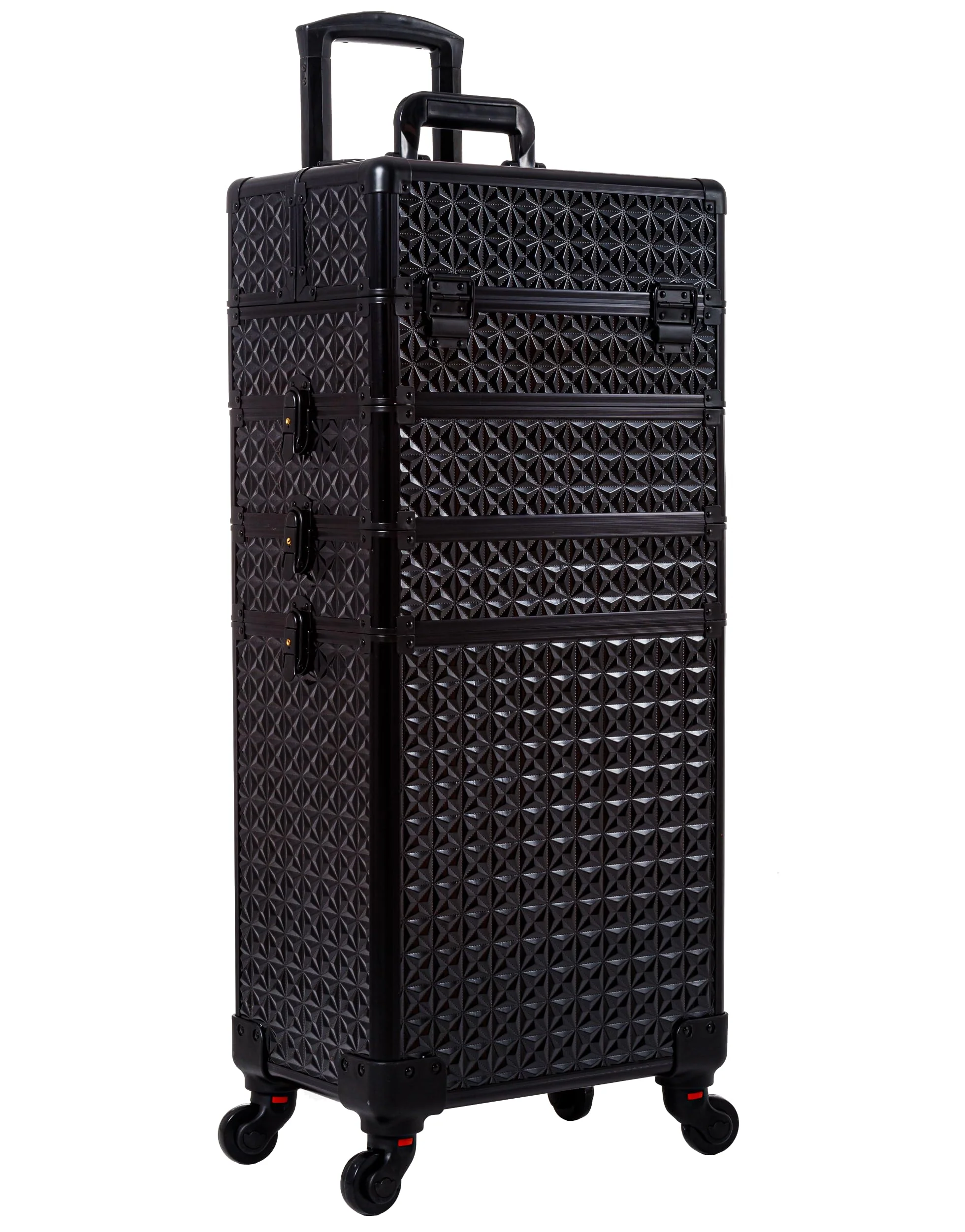 AROUS 5 in 1 Professional Makeup Train Case with 360° Swivel Wheels
