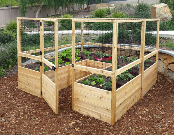 Deer Proof Cedar Complete Raised Garden Bed Kit �?8�?x 8�?x 20′�?