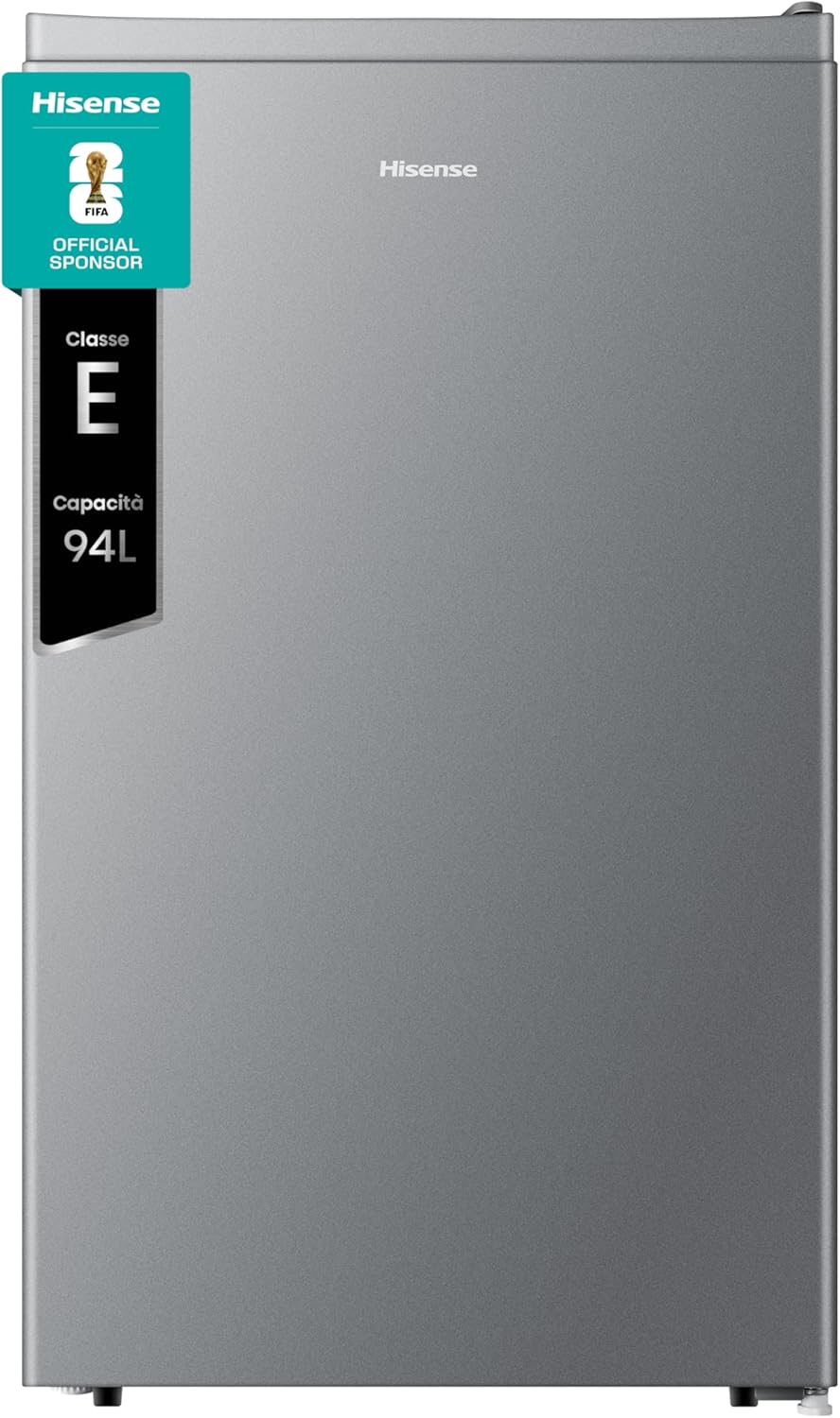 Hisense MUR48092SE Single Door Refrigerator, Energy Efficiency Class E, Silver, 94 Litres, Freezer Zone 0 Star