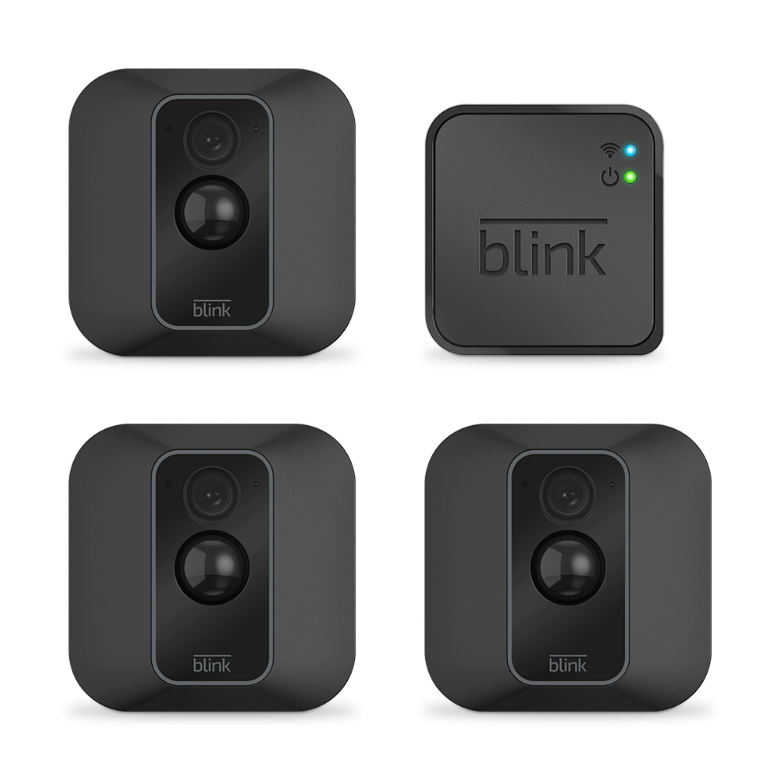 Blink XT2 Smart Security Camera System, 3-Pack, Indoor/Outdoor, 2-Year Battery, 1080p HD, Two-Way Audio, Alexa Compatible, Free Cloud Storage