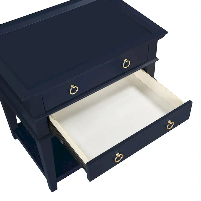 Greyson Living Collette Nightstand with 2-Drawer Tray Top