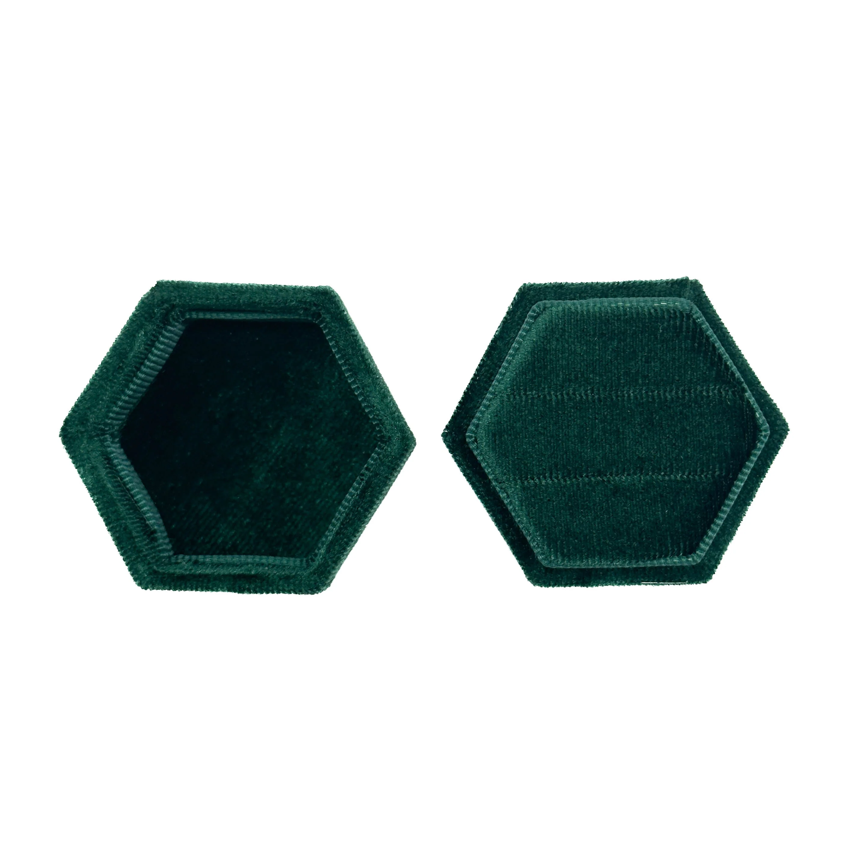 Green Hexagon 'To whatever end' Ring Box