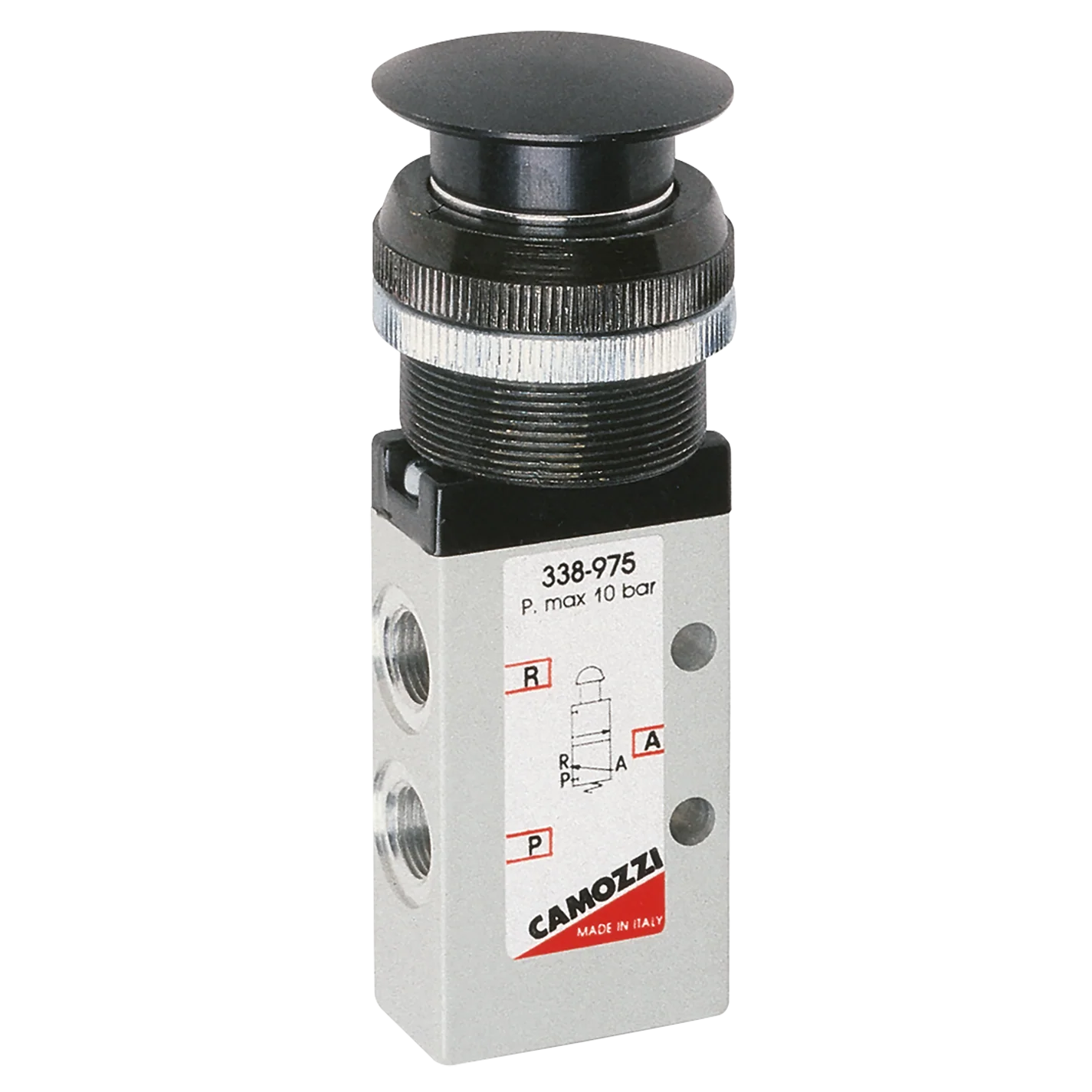 Camozzi 338 975 - 1/8 3/2 Palm Switch Black