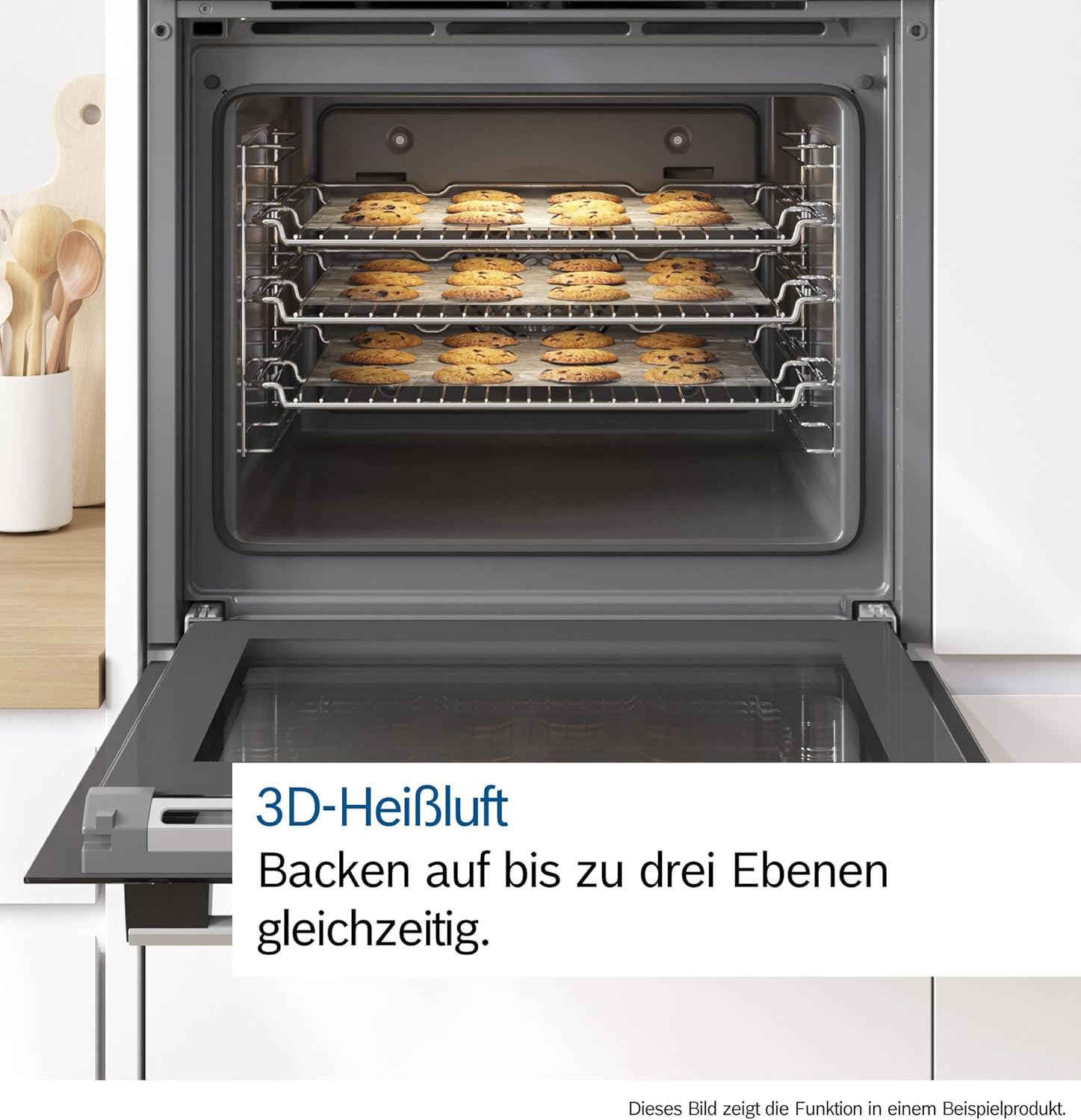 HND211RS63 Einbau-Herd-Set, Einbau-Herd 60 cm HEF113BS1 Serie 2 & Elektro-Kochfeld 60 cm NKN645GA2E Serie 4 & 2-fach Teleskopauszug, 3D Heißluft, Bedienfeld am Herd, Glaskeramik, Edelstahl