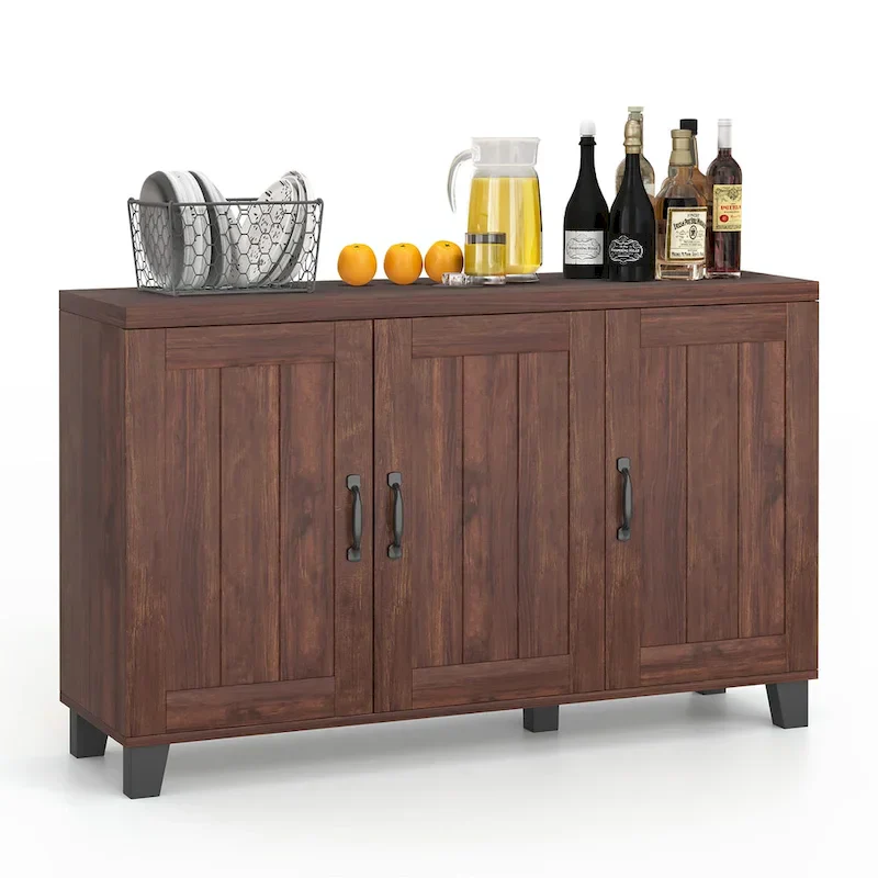 Costway 3-Door Storage Sideboard Buffet Cabinet Console