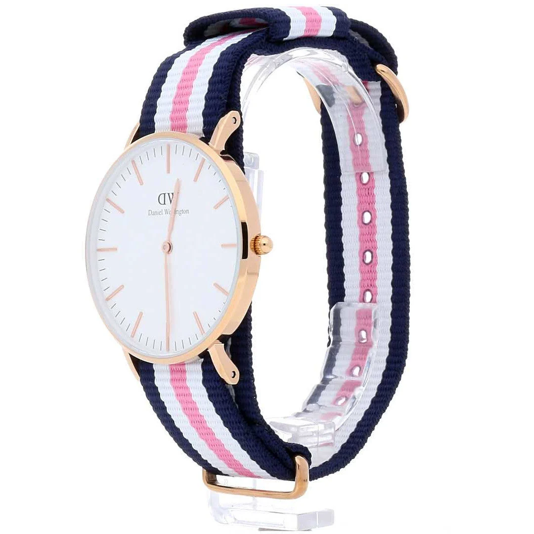 Daniel Wellington Southampton 36mm White Dial Tricolour Gold Watch - DW00100034