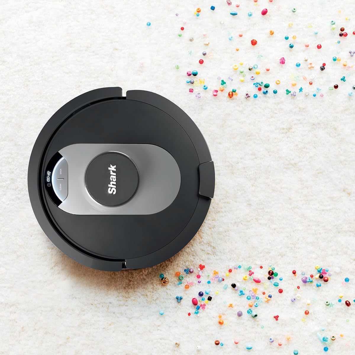 Super robotic vacuum cleaner, 30-day capacity bagless self-empty base, WiFi, Alexa compatible, black/silver