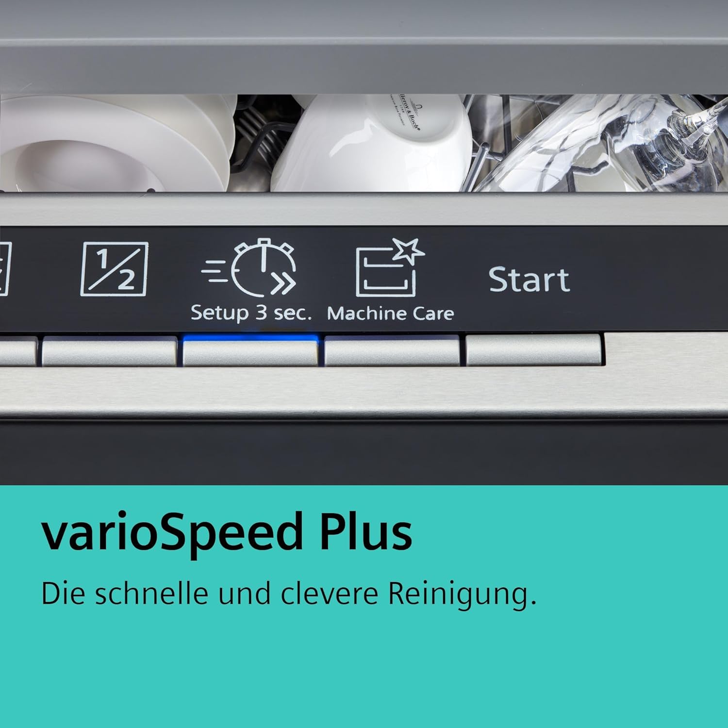 Siemens SN45YS00AE, iQ500 Smarter Geschirrspüler Unterbau, 60 cm breit, Made in Germany Besteckkorb, Edelstahl, Zeolith Trocken, extra leise, automatische Türöffnung, aquaStop, varioSpeed