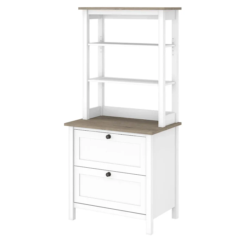 Bush Furniture Mayfield Bookcase with Storage Drawers