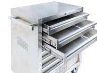 Beta carrello INOX porta attrezzi mobile C04TSS a 7 cassetti in acciaio e ruote antitraccia
